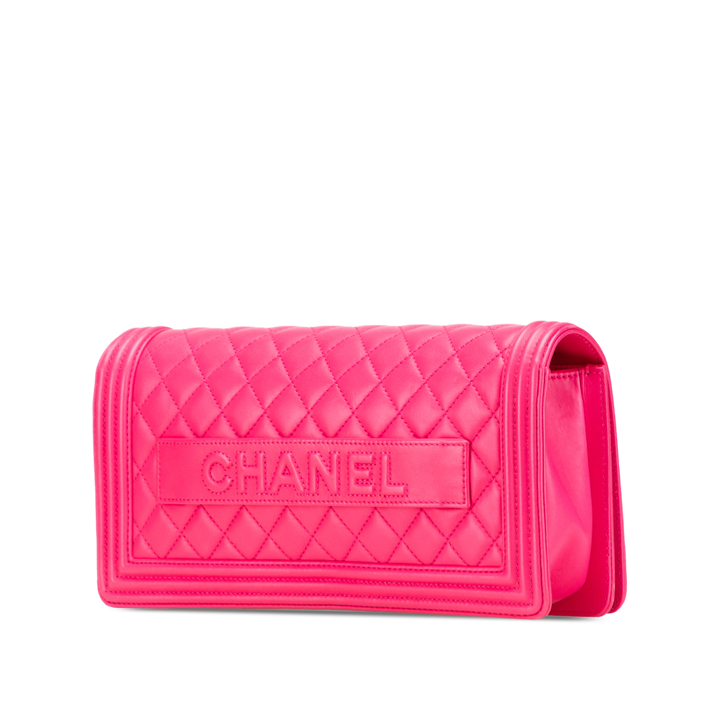Pre-Loved Chanel Quilted Lambskin Boy Flap Clutch - Picture 2 of 11